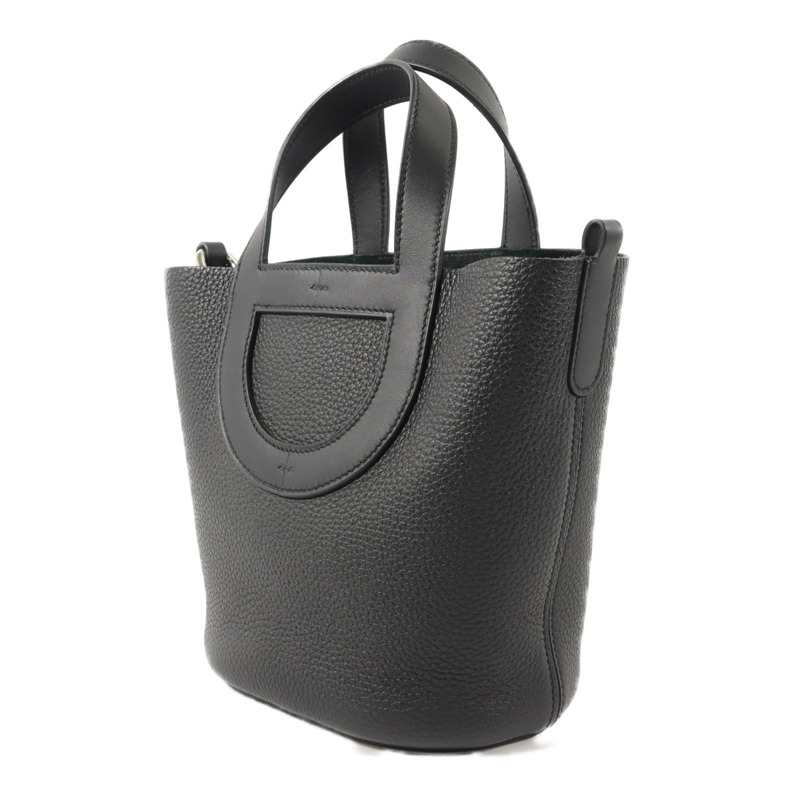 HERMES Clemence皮革In The Loop 18手挽袋Noir-2