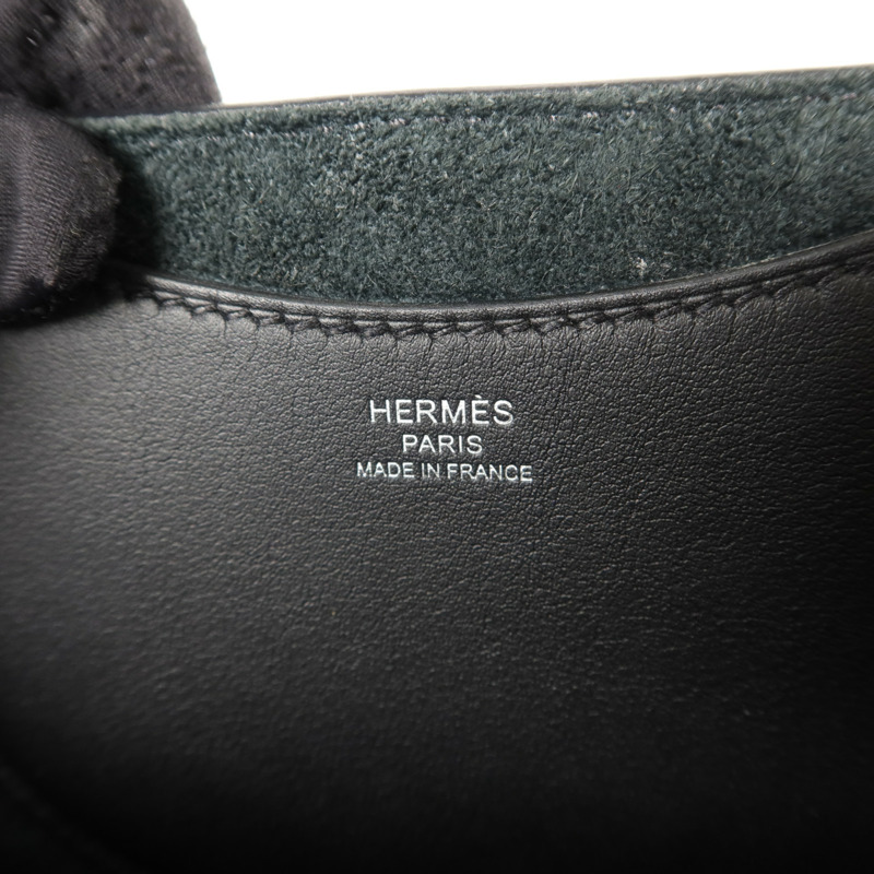 HERMES Clemence皮革In The Loop 18手挽袋Noir-5