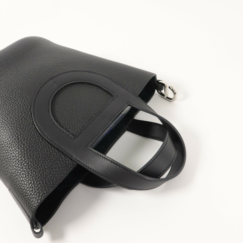 HERMES Clemence皮革In The Loop 18手挽袋Noir-7