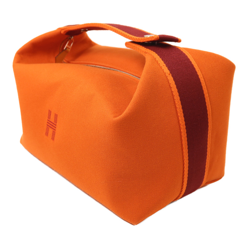 HERMES 帆布Bride a Brac GM手挽袋Orange-2