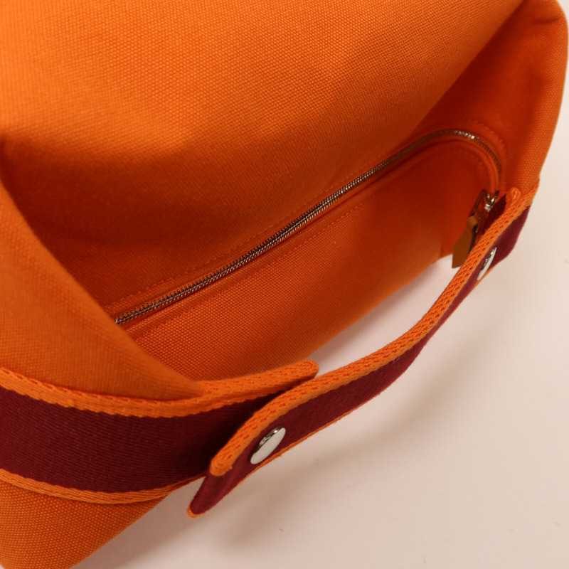 HERMES 帆布Bride a Brac GM手挽袋Orange-7
