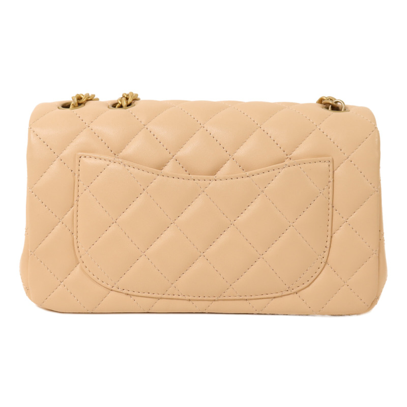 CHANEL 羊皮皮革Mini Camellia Crush 20鏈帶肩背袋-1