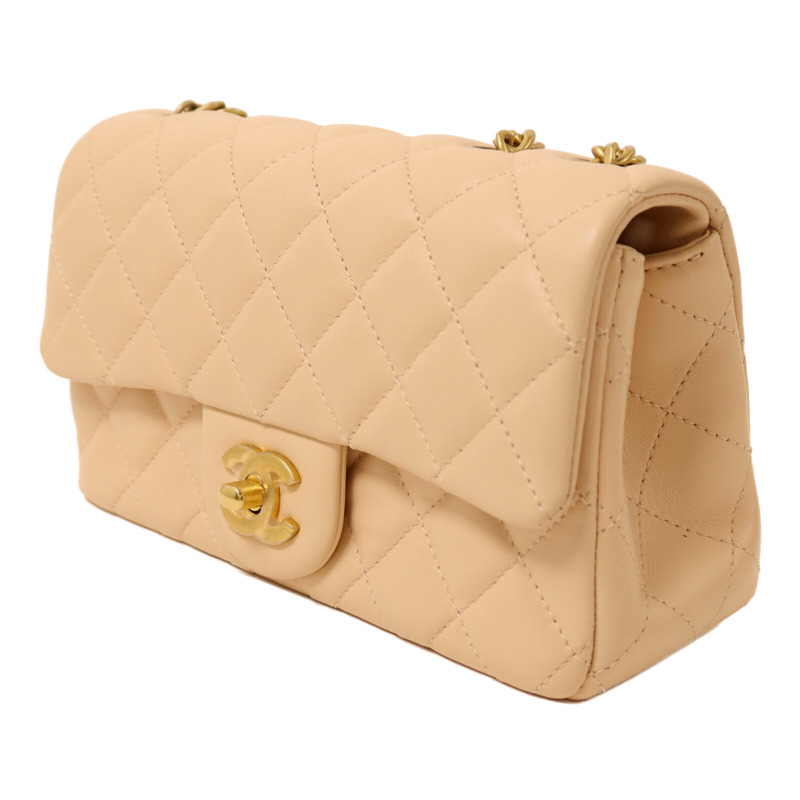 CHANEL 羊皮皮革Mini Camellia Crush 20鏈帶肩背袋-2