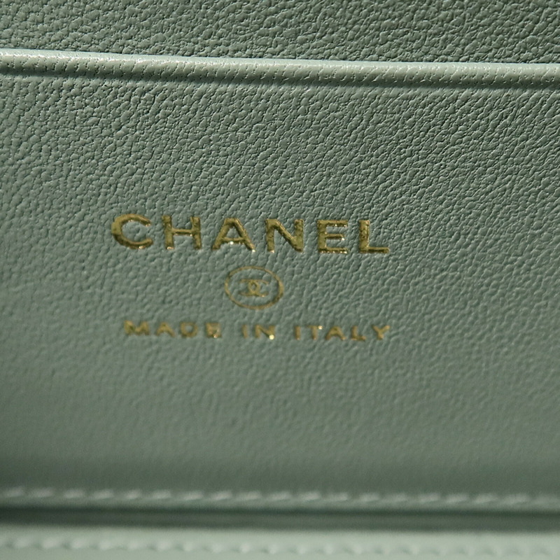 CHANEL 羊皮皮革Vanity Case鏈帶肩背袋-5