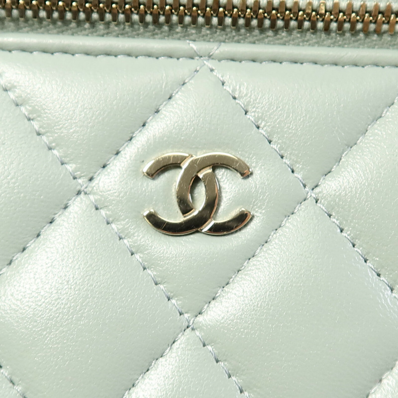 CHANEL 羊皮皮革Vanity Case鏈帶肩背袋-7