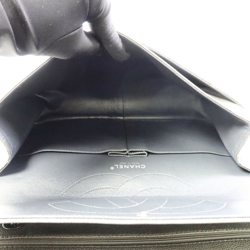 CHANEL 牛皮皮革2.55 Jumbo鏈帶手挽肩背兩用袋-4