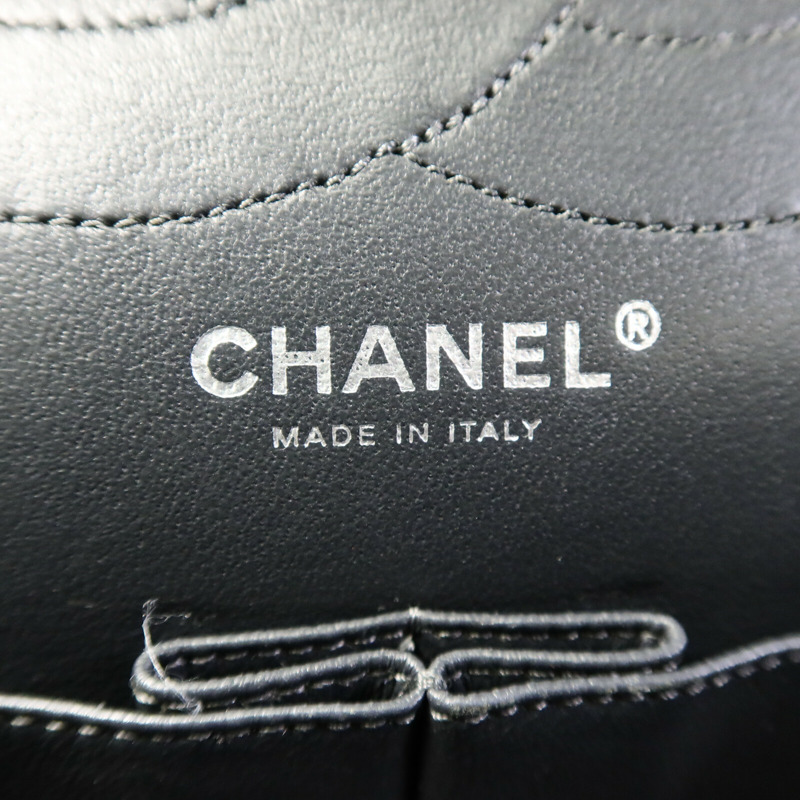 CHANEL 牛皮皮革2.55 Jumbo鏈帶手挽肩背兩用袋-5