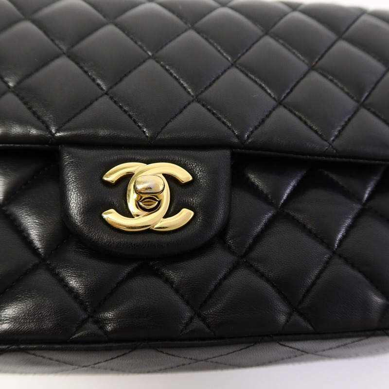 CHANEL 羊皮皮革Classic 25鏈帶手挽肩背兩用袋-8