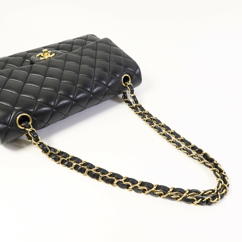 CHANEL 羊皮皮革Classic 25鏈帶手挽肩背兩用袋-9
