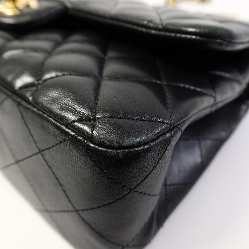 CHANEL 羊皮皮革Classic 25鏈帶手挽肩背兩用袋-12
