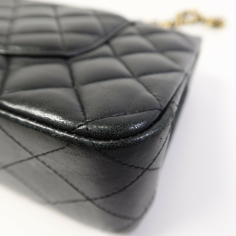 CHANEL 羊皮皮革Classic 25鏈帶手挽肩背兩用袋-14
