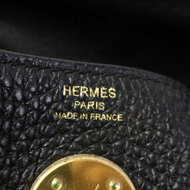 HERMES Clemence皮革Lindy 26手挽肩背兩用袋Noir-5