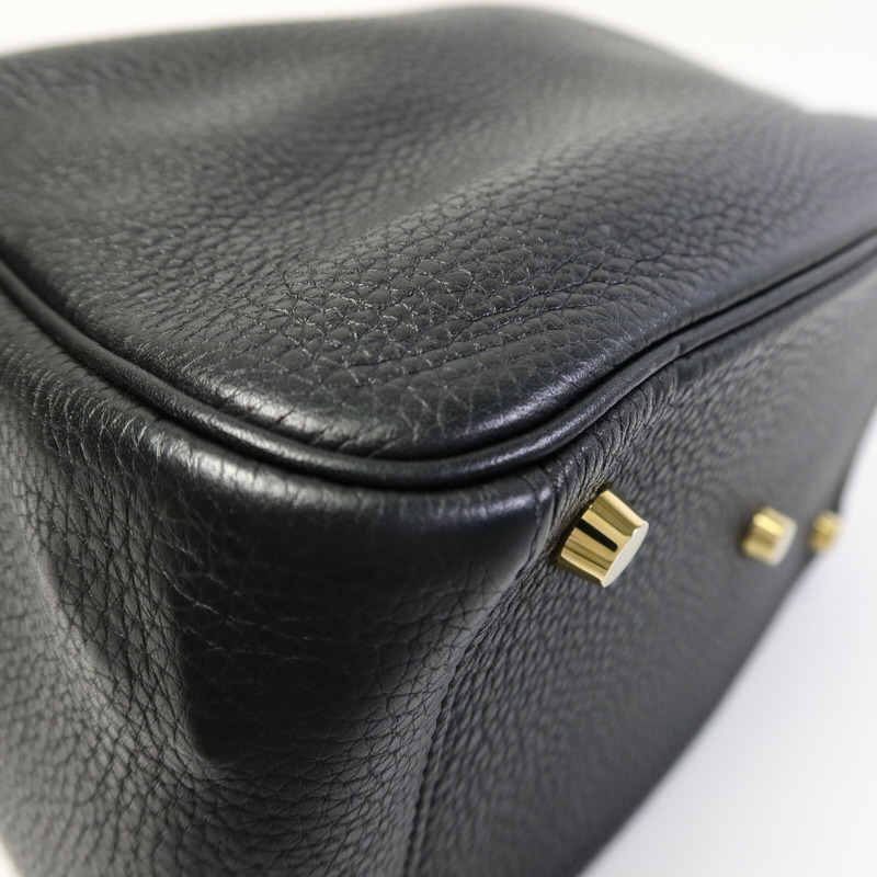 HERMES Clemence皮革Lindy 26手挽肩背兩用袋Noir-12