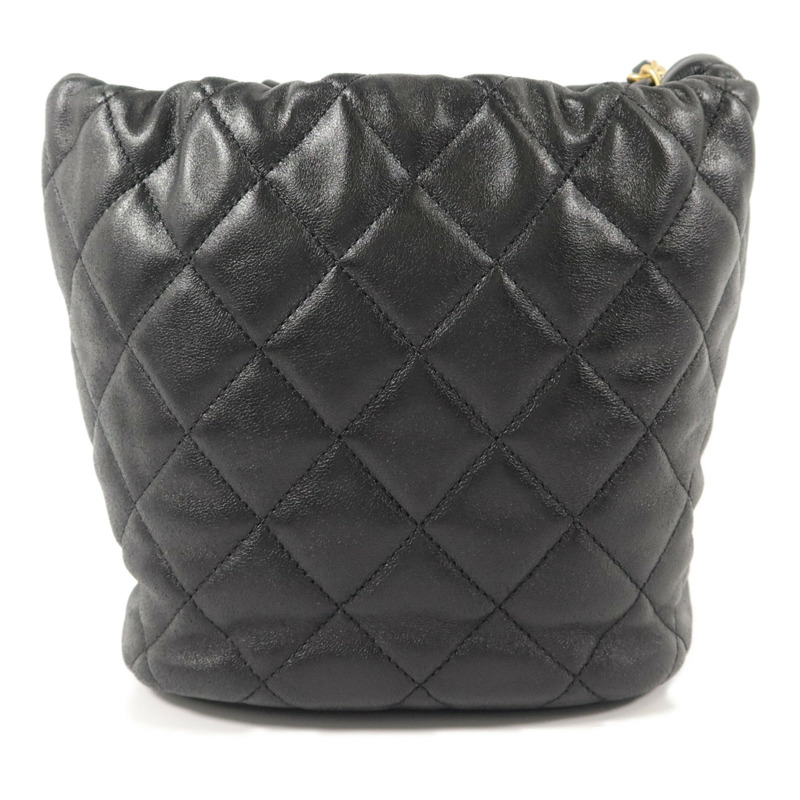CHANEL 牛皮皮革Bucket Bag鏈帶肩背袋-1