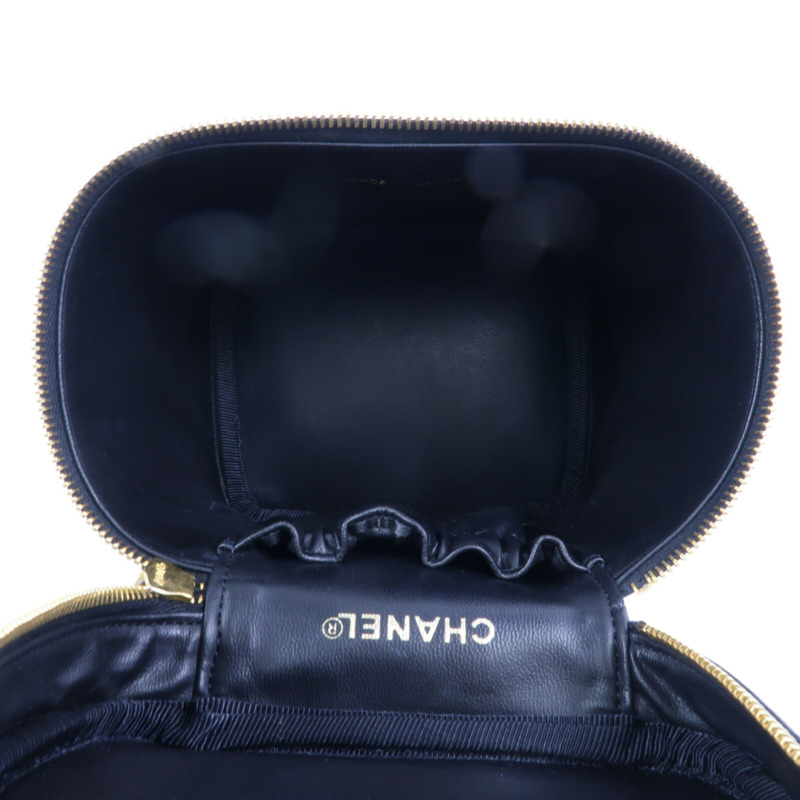 CHANEL 牛皮皮革Vintage Vanity Case手挽袋-4