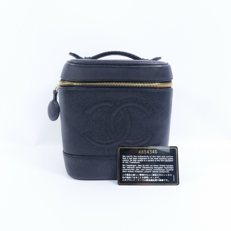 CHANEL 牛皮皮革Vintage Vanity Case手挽袋-10