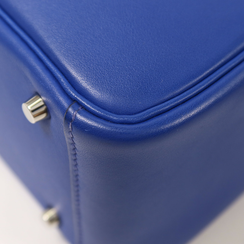 HERMES Swift皮革Mini Lindy手挽肩背兩用袋Bleu Royal/Menthe-13
