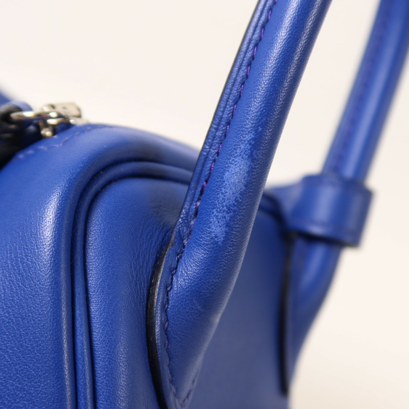 HERMES Swift皮革Mini Lindy手挽肩背兩用袋Bleu Royal/Menthe-14