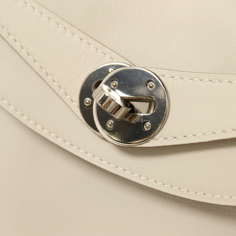 HERMES Swift皮革Lindy 26手挽肩背兩用袋Gris Pale/Gris Meyer-8