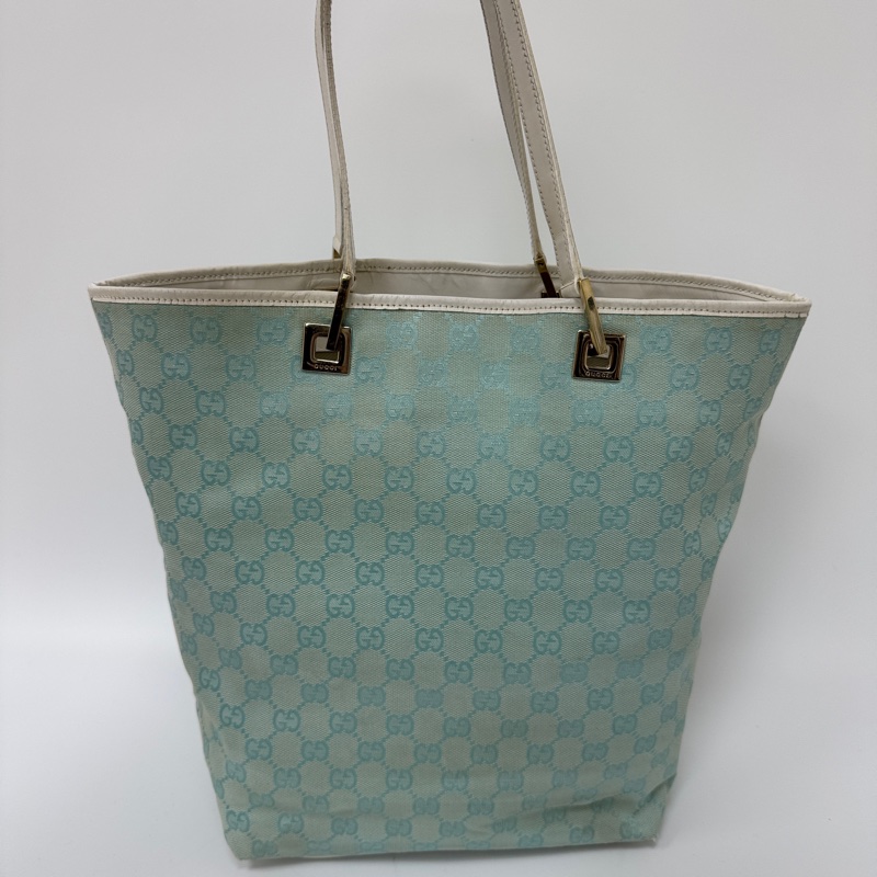 【赫蒂國際精品】 Gucci GG 帆布托特包 薄荷綠 vintage 中古 二手 手提包 肩背包-5