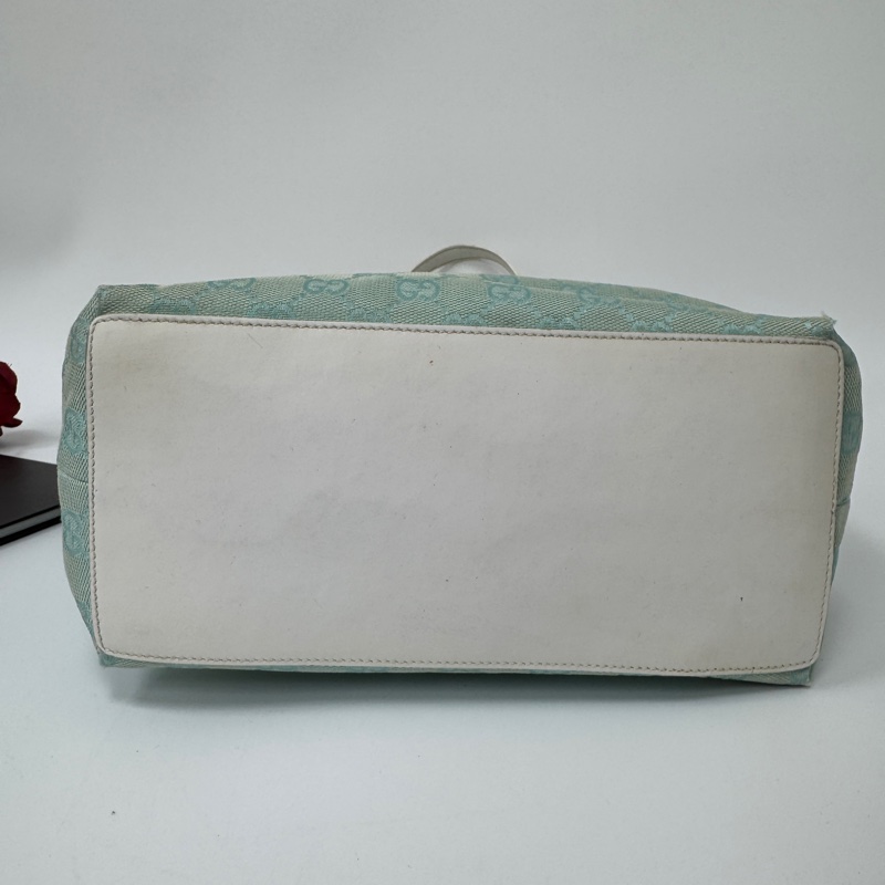 【赫蒂國際精品】 Gucci GG 帆布托特包 薄荷綠 vintage 中古 二手 手提包 肩背包-8