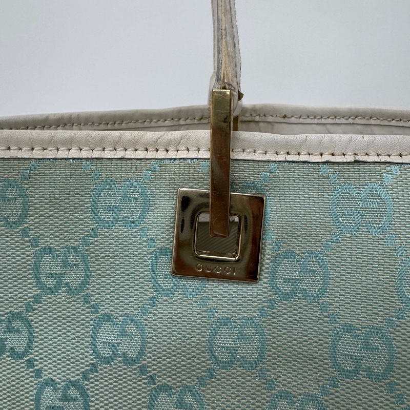 【赫蒂國際精品】 Gucci GG 帆布托特包 薄荷綠 vintage 中古 二手 手提包 肩背包-15