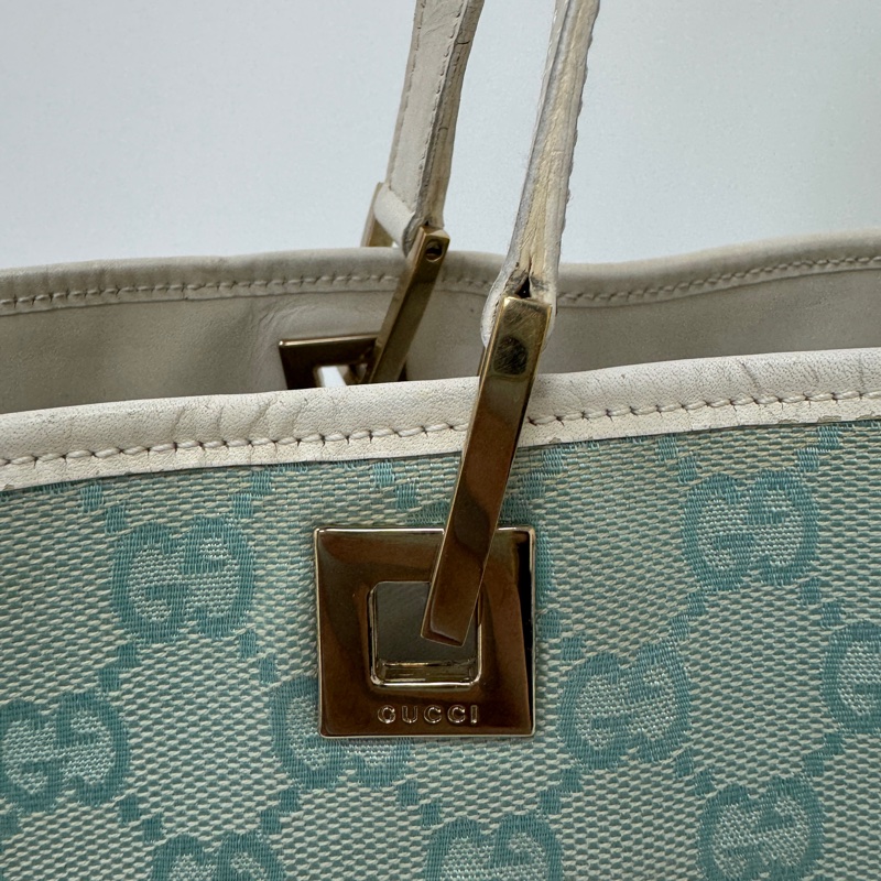 【赫蒂國際精品】 Gucci GG 帆布托特包 薄荷綠 vintage 中古 二手 手提包 肩背包-17
