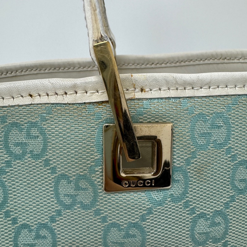 【赫蒂國際精品】 Gucci GG 帆布托特包 薄荷綠 vintage 中古 二手 手提包 肩背包-18
