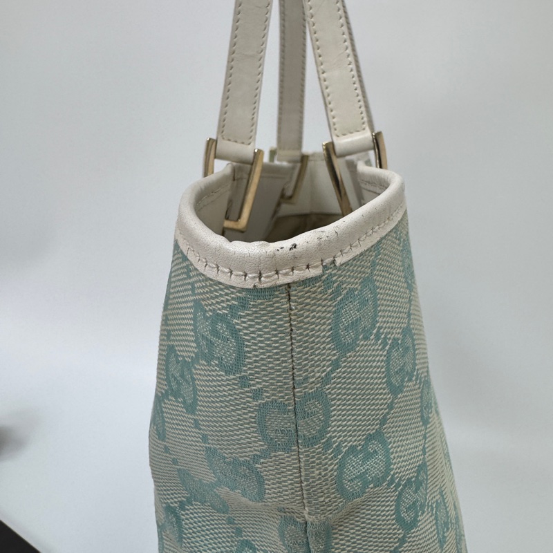 【赫蒂國際精品】 Gucci GG 帆布托特包 薄荷綠 vintage 中古 二手 手提包 肩背包-19