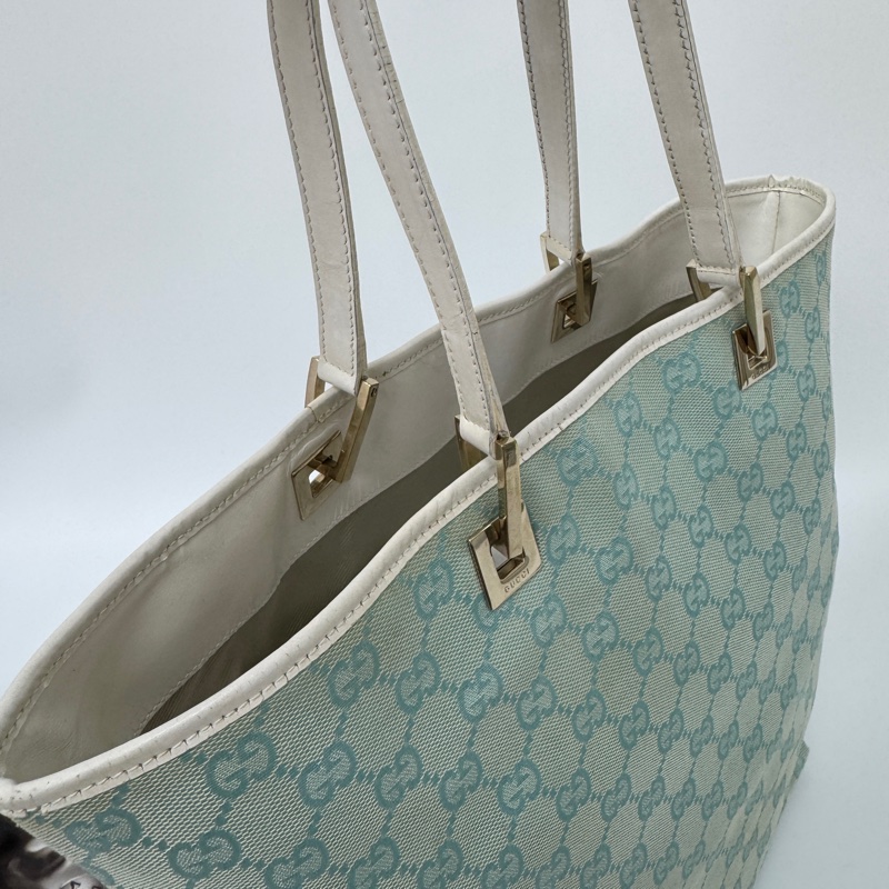 【赫蒂國際精品】 Gucci GG 帆布托特包 薄荷綠 vintage 中古 二手 手提包 肩背包-20