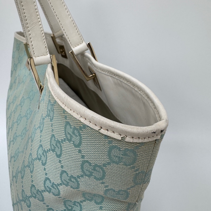 【赫蒂國際精品】 Gucci GG 帆布托特包 薄荷綠 vintage 中古 二手 手提包 肩背包-21