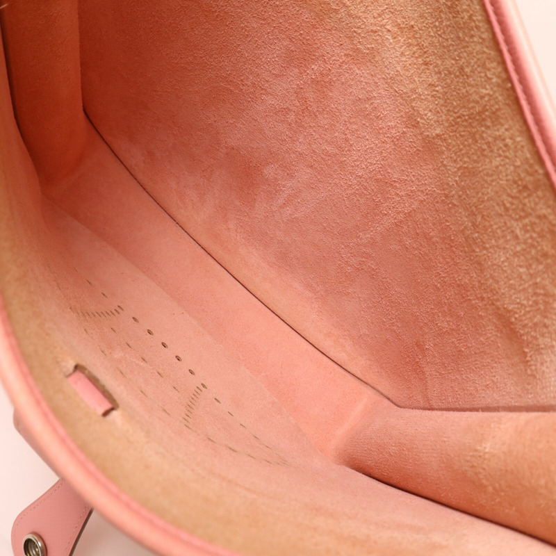 HERMES Epsom皮革Evelyne PM 肩背袋Rose Confetti-4