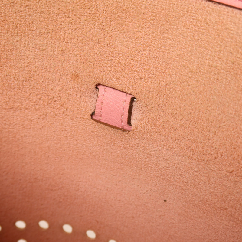 HERMES Epsom皮革Evelyne PM 肩背袋Rose Confetti-15
