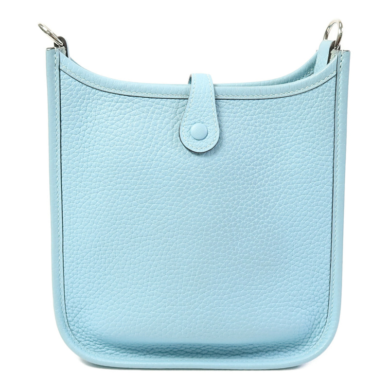 HERMES Evelyne TPM肩背袋Bleu Atoll-2