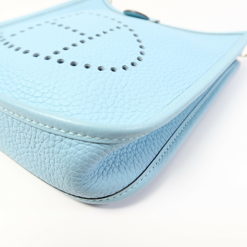 HERMES Evelyne TPM肩背袋Bleu Atoll-10