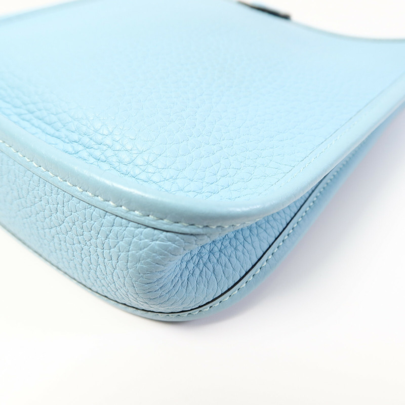 HERMES Evelyne TPM肩背袋Bleu Atoll-12