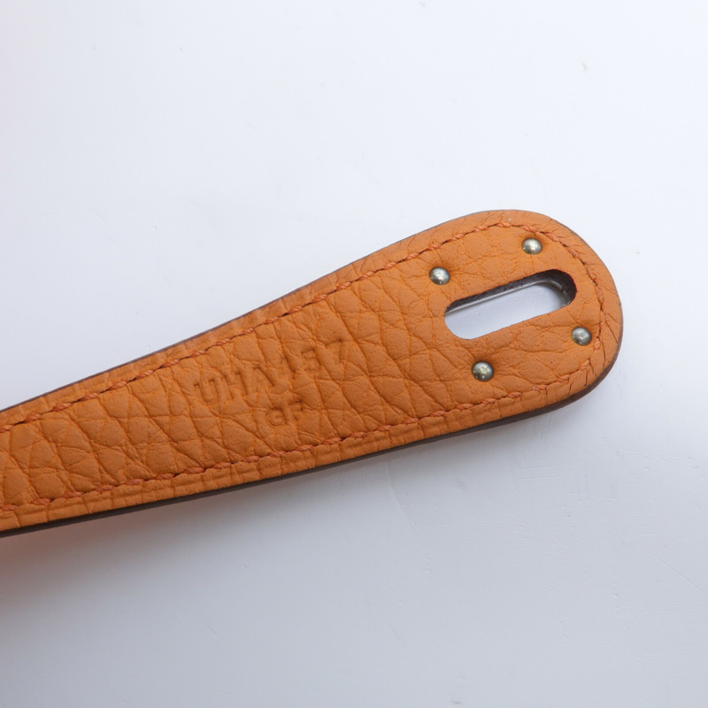 HERMES Clemence皮革Lindy 26手挽肩背兩用袋Orange-7