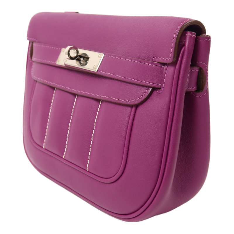 HERMES Swift皮革Berline Mini肩背袋Anemone-2