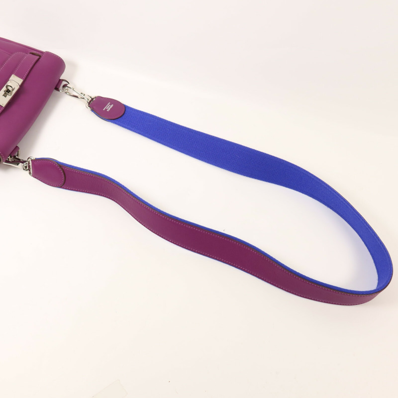 HERMES Swift皮革Berline Mini肩背袋Anemone-7