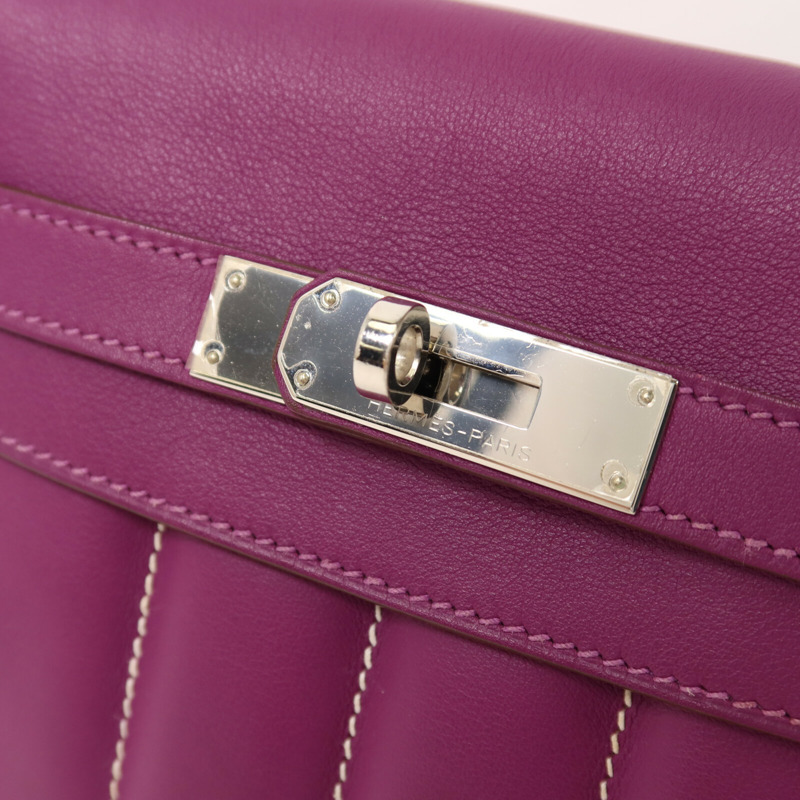 HERMES Swift皮革Berline Mini肩背袋Anemone-8