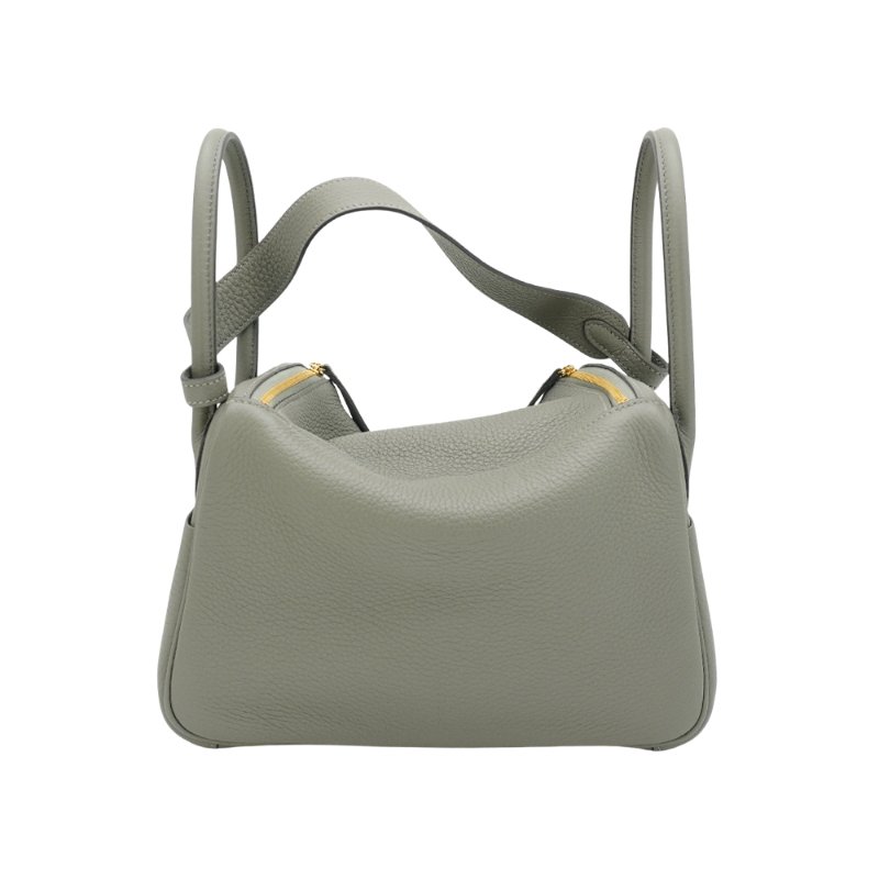 Hermes 展示品 Lindy 26 TC牛皮金釦手提/肩背兩用包(0L積雲灰)-2