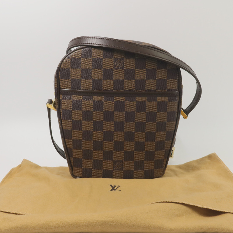 LOUIS VUITTON Damier Ipanema PM金扣肩背袋-14