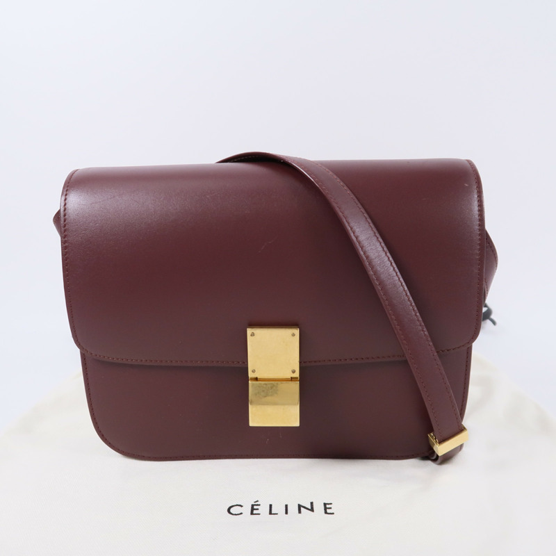 CELINE 牛皮皮革Classic Box Medium肩背袋-8