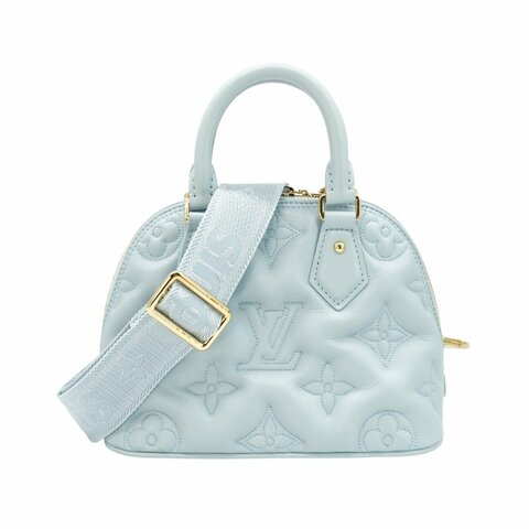 Louis Vuitton 展示品 Alma BB 壓花小牛皮手提/斜背包(M59822-水藍)