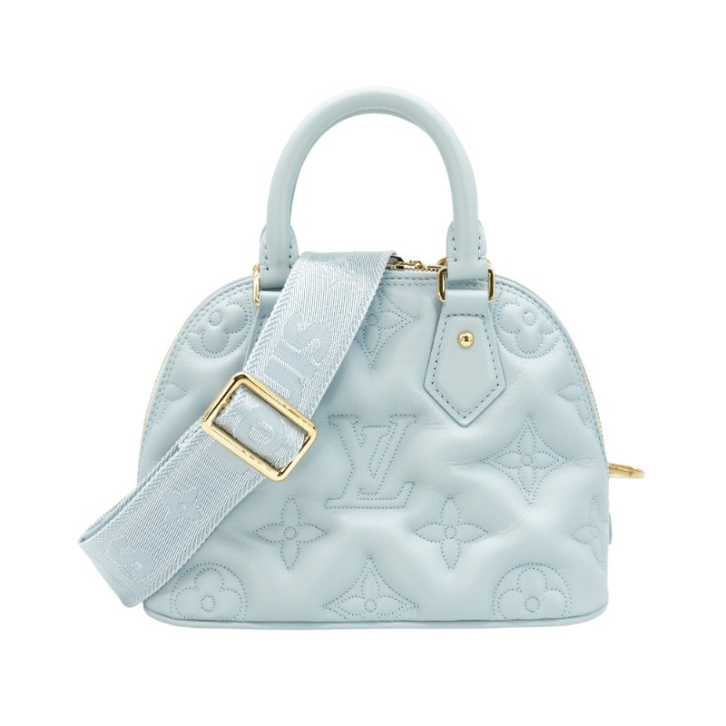 Louis Vuitton 展示品 Alma BB 壓花小牛皮手提/斜背包(M59822-水藍)-0