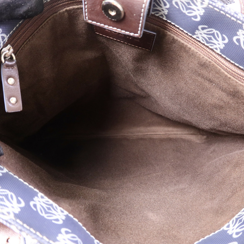 LOEWE 帆布Anagram Shoulder Bag肩背袋-4