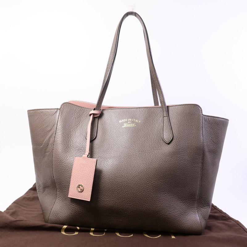 GUCCI 牛皮皮革Tote Bag手挽袋-9