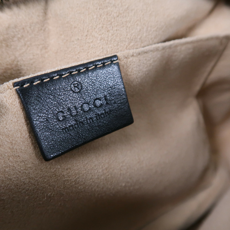 GUCCI 牛皮皮革GG Marmont鏈帶肩背袋-5