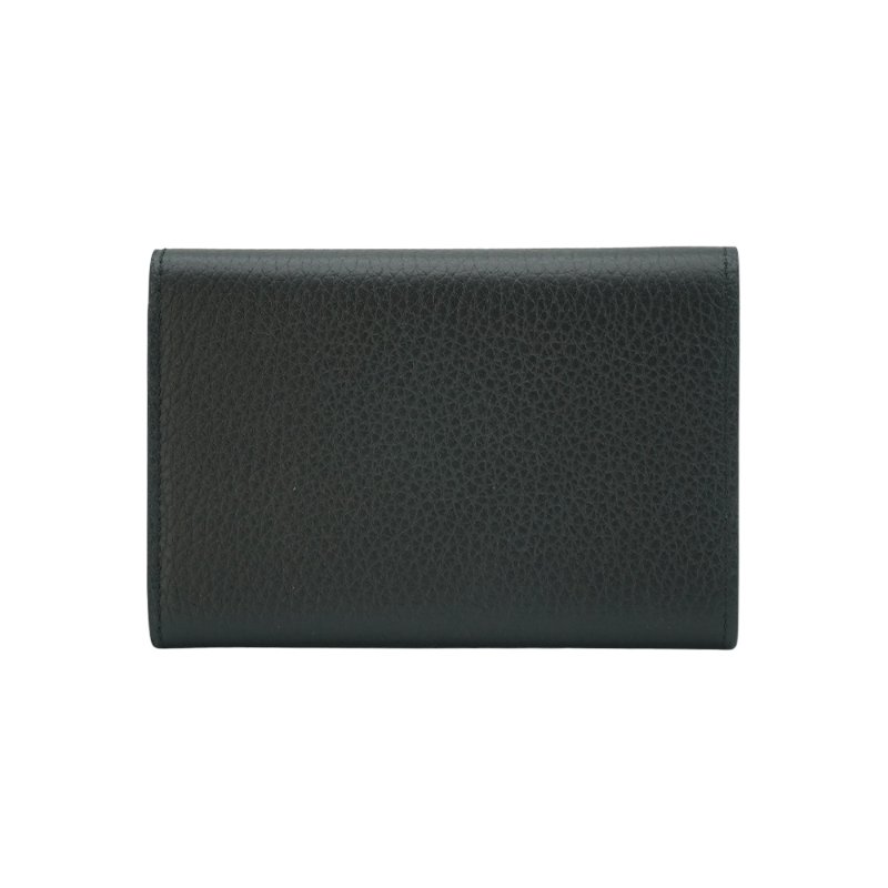 Louis Vuitton 展示品 Capucines Taurillon 牛皮釦式三折中夾(M82764-黑)-2