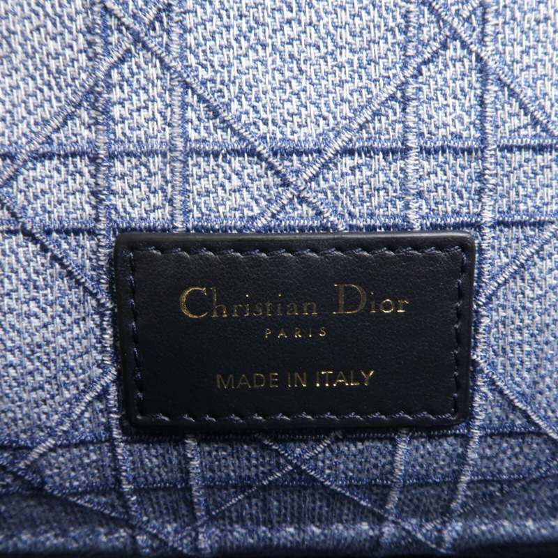 Dior 牛仔布Caro Small鏈帶肩背袋-5